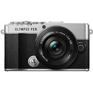 OM SYSTEM Kit fotocamera Olympus PEN E-P7, sensore 20 MP, schermo HD LCD inclinabile, 4K, Wi-Fi, controllo profilo colore e monocolore, argento comprende obiettivo M.Zuiko Digital ED 14-42mm EZ nero