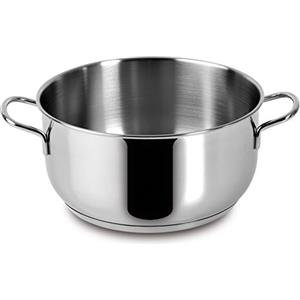 Lagostina Every Casseruola Fonda Ø 24 cm in Acciaio Inox 18/10 con Fondo Lagoseal Plus, Esterno Satinato e Ampie Manicature, Adatta a Tutte le Fonti di Calore, Inclusa Induzione