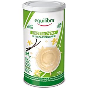 Equilibra Integratori Alimentari, Protein Plus Cioccolato, Whey Shake Energia Fisica e Mentale, 13 Vitamine e 7 Minerali, Low sugar, High protein, Maltodestrine, Proteine in Polvere da 310 g, 10 Dosi