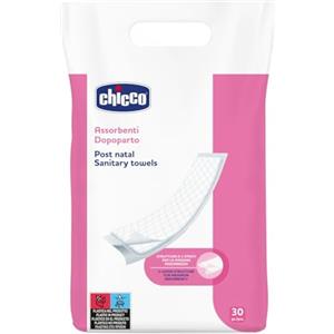 Chicco Assorbenti Post-Parto Con 3 Strati, Garantisce Massima Protezione, Confortevoli e Assorbenti, Confezione Da 30 Pezzi, Taglia Unica