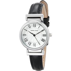 ANNE KLEIN - Orologio da donna con cinturino in pelle, Nero