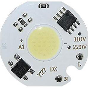 NUOYIYI Chip LED COB 10W 20W 30W 50W 220V Smart IC Nessun driver necessario 3W 5W 7W 12W Lampadina LED per faretto a luce di inondazione Illuminazione fai-da-te-1_Versione 12W Y27_Bianco caldo 220 V.