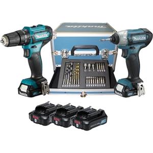 Makita CLX228SAX2 Kit Trapano E Avvitatore Impulsi 12V 3x2,0Ah Valigia Accessori