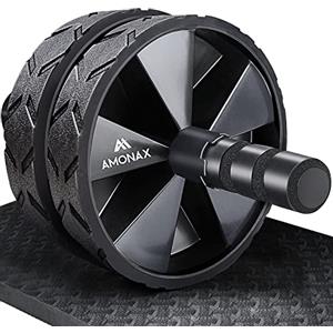 Amonax Ruota Addominali Rotella Rullo Workout Convertibile Con Grande Tappetino Per Esercizi Di Rollout Abs, Ab Roller Wheel Per Allenamento Di Forza Fitness Per Casa Attrezzi Palestra Multifunzione
