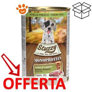 Stuzzy Dog Puppy Monoprotein con Vitello - Lattina Da 400 Gr - CONFEZIONE RISPARMIO
