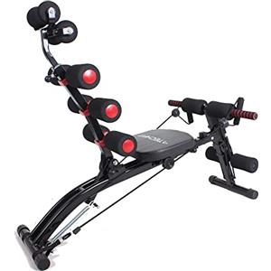 TechFit Panca Multifunzione Multi Crunch Total Trainer - Rivoluzionario 6 in 1 Panca Addominali, Ideale per tonificare ed esercitare i Muscoli Addominali, Vita, Schiena, Spalle e Gambe