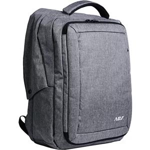 ADJ Zaino Notebook Verde 13/15.6'' con Cavo USB e Schienale Traspirante