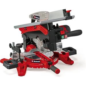 Einhell troncatrice con banco superiore TE-MS 216 T (1500 W, Ø 216 mm lama, larghezza di taglio 120 mm, profondità di taglio 55 mm, incl. linea di taglio laser, funzione sega circolare da tavolo)