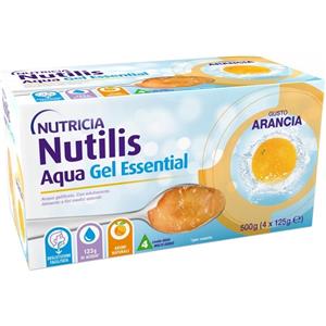 Nutricia Nutilis Aqua Gel Arancia - Alimento a fini medici speciali per disfagia, 4x125g
