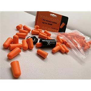 Xssentialy (40 pezzi) tappi orecchie Xsentialy per protezione dell'udito 38DB MADE IN ITALY, NUOVA FORMULA russare riduzione rumore bambini auricolari viaggi aereo lavoro sport