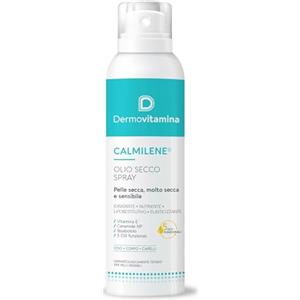 Dermovitamina Calmilene Olio Secco Spray 200 ml - Spray con olio corpo e viso - Per la pelle sensibili e dermatiti - 5 Olii funzionali - Ricchi di Omega 3, Omega 6, Ceramide e Vitamina E - Dermovitamina