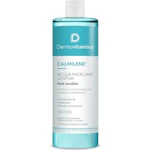 Dermovitamina Calmilene - Acqua Micellare Lenitiva - Struccante Occhi Delicato - Detergente Viso -Con Estratto di Camomilla ed Estratto di Olio d'Oliva - Per Pelle Sensibile - 500ml
