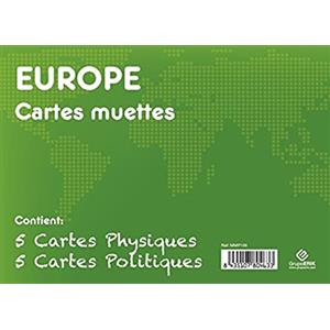 Grupo Erik Editores - Pack 10 mappamondi, 32,4 X 22,5 cm Mondo Politico e Fisico 32.4 x 22.5 cm