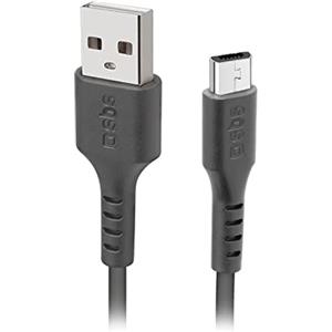 SBS Cavo per ricarica e trasferimento dati con connettori USB 2.0 e Micro USB, lunghezza 3 metri