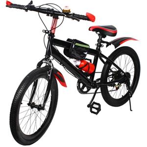 Begoniape Mountain bike da 20 pollici con cambio a 7 marce, rosso regolabile per mountain bike, catena di posizionamento di velocità biciclette, bicicletta per uomo e donna bambini
