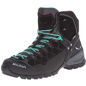 SALEWA Ws Alp Trainer Mid Gtx, Scarpa da Passeggio Donna, Black Out/Agata, 40.5 EU