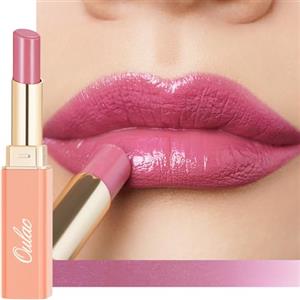 Oulac Rossetto Rosa Idratante e Nutriente, Glossy Lipstick, Labbra Succoso e Lucido, Cura delle Labbra, Idratare le Labbra Secche, Consistenza Morbida, Vegan (S04) Angel