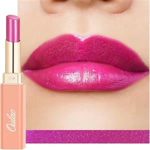 Oulac 2 in 1 Rossetto e Balsamo Labbra Viola, Labbra Succoso e Lucido, Effetto Idratante e Nutriente, Cura delle Labbra, Fornisce Morbidezza alle Labbra Secche e Screpolate, Vegan (S02) Ultra Violet