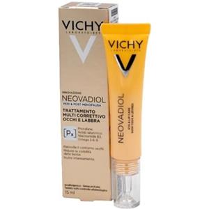 VICHY Neovadiol Crema Contorno Occhi e Labbra 15 ml - Trattamento Multi-Correttivo con Proxylane, Acido Ialuronico e Niacinamide per Rassodare e Nutrire la Pelle in Menopausa