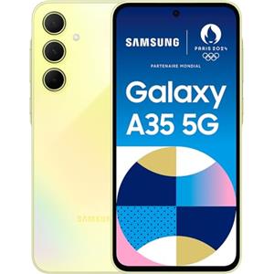 Samsung Galaxy A35 5G, Dual, 256GB 8GB Ram, Awesome Lemon - [Versione Tedesca, Spagnola, Francese, UK, Belga, Olandese, Danese, Finlandese, Norvegese, Svedese]