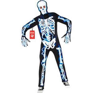 Morph Costume Scheletro Uomo - Vestito Halloween Adulto, Tuta Scheletro per Feste, Compleanni e Party a Tema., M