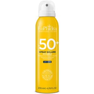 Euphidra Kaleido Spray Invisibile SPF50 200 ml - Protezione Solare Molto Alta, Non Unge e Resistente all'Acqua
