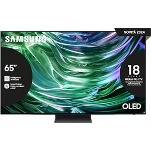 Samsung OLED TV 65 QE65S90DAEXZT, OLED HDR+, Upscaling AI 4K, Processore NQ4 AI GEN2, Motion Xcelerator 144Hz, Design LaserSLim, DVBT-2, Q-Symphony & Dolby Atmos, Black 2024