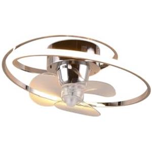 TRIO LIGHTING FOR YOU Plafoniera ventilatore a led cromata ø50 cm con telecomando