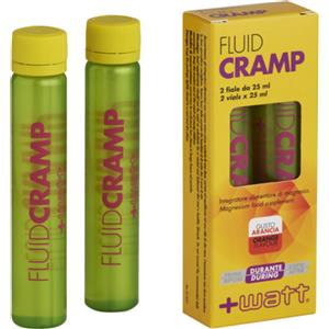 Watt Fluid Cramp - Integratore Liquido Anti-Crampi con Magnesio e Sodio, 2 Fiale da 25 ml Gusto Arancia