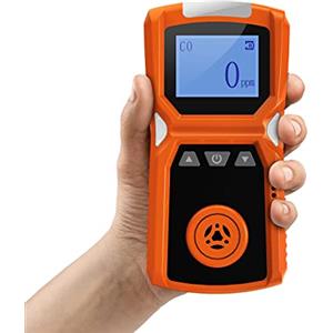 CHNADKS Rilevatore di Monossido di Carbonio, CHNADKS Rivelatore di CO Portatile con Allarme Udibile e Vibrante Visivo, Misuratore di Monossido di Carbonio Ricaricabile con LCD per Casa Esterna 0~1000ppm