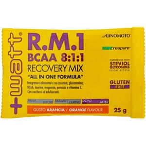 Watt R.M.1 BCAA 8:1:1 Recovery Mix - Integratore Post-Workout Gusto Arancia, 25g