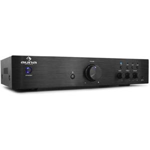 Auna Av2-Cd508 Amplificatore Hi-Fi finale di potenza (600 Watt Rms, Rca, Aux, equalizzatore a 2 bande, telecomando incluso) nero