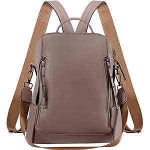 HAWEE Donna Zaino in Morbida Pelle Moda Borse a Zainetto Antifurto Zaini con Tracolla Elegante Borsa Tracolla Piccolo Daypack per Viaggi Lavoro Shopping Scuola Vita Quotidiana, Kaki