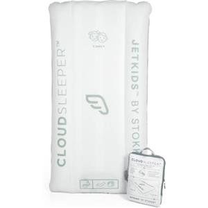 Stokke JetKids CloudSleeper, Bianco - Lettino da viaggio gonfiabile - Include pompa integrata e cubo da imballaggio - Ideale per bambini dai 2 anni in su