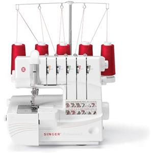 Singer Macchina Taglia e Cuci Professional 5 14T968DC - 5 Fili e Doppio Punto Copertura, Alimentazione Differenziale, Tensioni Preimpostate, Regolazione Larghezza Punto, Macchina Da Cucire Singer