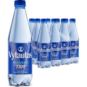 Vytautas Acqua Minerale Naturale Frizzante Confezione da 12 da 500 ml per un'idratazione Massima Ricca di Minerali Essenziali come Calcio, Magnesio, un'acqua Funzionale con Elevata Mineralizzazione