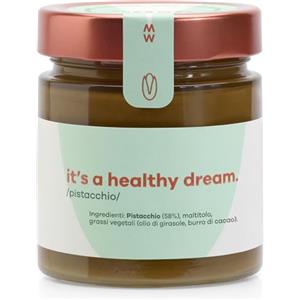 PharmaPower It's a Healthy Dream Crema Spalmabile al Pistacchio, Senza Glutine, Senza Lattosio e Senza Zuccheri Aggiunti, Vegana, 200 g