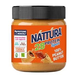 Náttúra Nattura® | Pasta Arachidi Tostate Protein Sport | Burro Arachidi Naturale Senza Glutine - 350 Gr