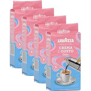 Lavazza Crema e Gusto Dolce, Caffè macinato, 4x 250g