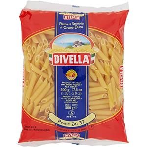 DIVELLA PASTA DI SEMOLA DI GRANO DURO PENNE ZITI 32 GR 500 X 24