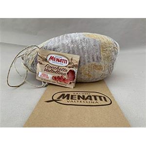 Menatti Fiocchetto Valtellina - Prosciutto Crudo stagionato 3 mesi, peso circa 1,2 / 1,3 kg