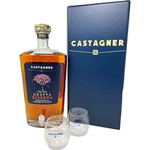 Zeus Party Castagner Grappa Riserva Barrique di Ciliegio 3 Litri + 2 Bicchieri