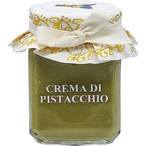 Sicilia Bedda - Crema Dolce al Pistacchio Siciliano Spalmabile - Ideale per Colazioni e Dolci Spuntini - Vari Formati (Vasetto 90 Grammi)
