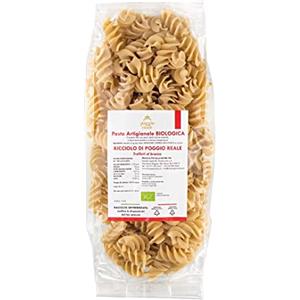 Poggio Reale Pasta Artigianale Biologica Semola Grano Duro Senatore Cappelli Grammi 500 100% Italiana Pugliese Trafilata al Bronzo (Riccioli)