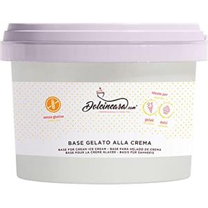 Dolcincasa.com Dolcincasa-Base per Gelato Emulsionante Stabilizzante e Addensante Senza Glutine 500gr Prodotto di Alta Qualità con Farina di Semi di Carrube