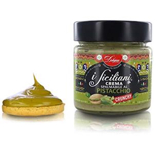 Dolgam Crema Spalmabile al Pistacchio con Granella di Pistacchio [Crunchy], Prodotta in Italia, ''I Siciliani'', Vasetto da 200 Grammi