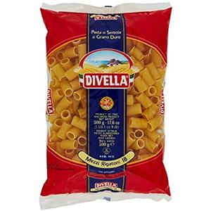 DIVELLA PASTA DI SEMOLA DI GRANO DURO MEZZI RIGATONI 18 GR 500 X 24