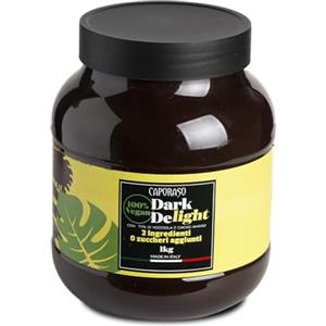 Caporaso dal 1960 Crema dark delight 100% da 250 grammi vegan gluten Free crema al cacao e nocciole crema cioccolato fondente