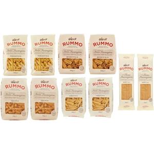 Rummo Pasta Penne Rigate - Spaghetti - Casarecce - Fusilli - Mafaldotte - Confezione da 10 confezioni di test per pasta italiana a base di semola di grano duro, pasta italiana 500 g