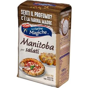 Lo Conte Le Farine Magiche Farina 100% Manitoba Per Salati - Confezione da 5 x 1 kg